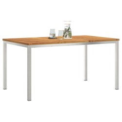 Table de Jardin 150x90x75 cm en Bois Massif d'Acacia 