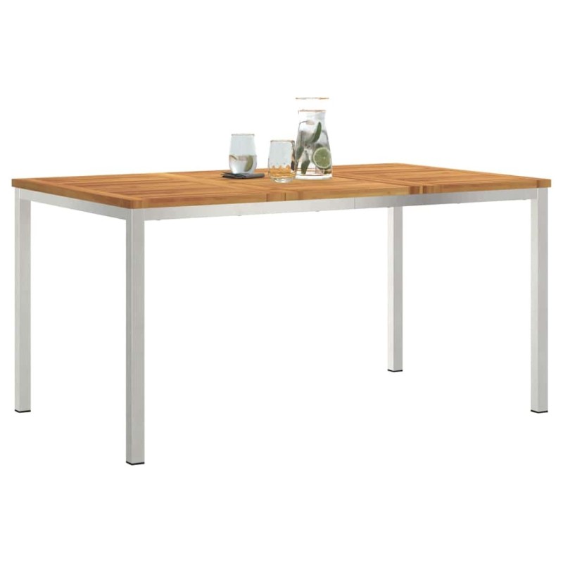 Table de Jardin 150x90x75 cm en Bois Massif d'Acacia Table de Jardin 150x90x75 cm en Bois Massif d'Acacia