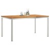 Table de Jardin 150x90x75 cm en Bois Massif d'Acacia 