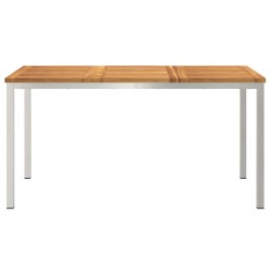 Table de Jardin 150x90x75 cm en Bois Massif d'Acacia 