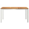 Table de Jardin 150x90x75 cm en Bois Massif d'Acacia 