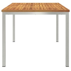 Table de Jardin 150x90x75 cm en Bois Massif d'Acacia 