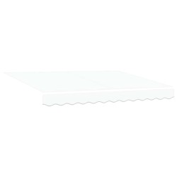 Auvent Rétractable Blanc 350x250 cm Tissu 