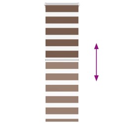 Store zèbre marron 50x150 cm largeur du tissu 45,9 cm polyester 