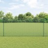 Clôture en fil soudé avec 22 poteaux en U verts 1,4x50 m en acier 