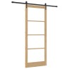Porte coulissante avec quincaillerie 93x232 cm en bois massif de pin 