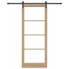 Porte coulissante avec quincaillerie 93x232 cm en bois massif de pin 