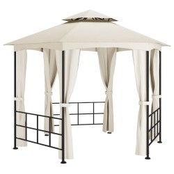 Belvédère avec parois 3,1x2,7 m Crème  