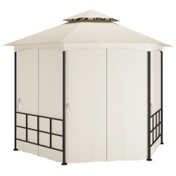 Belvédère avec parois 3,1x2,7 m Crème  