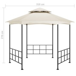 Belvédère avec parois 3,1x2,7 m Crème  