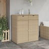 Armoire de rangement jardin beige 105x55x113 cm résine tressée 