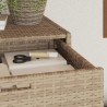 Armoire de rangement jardin beige 105x55x113 cm résine tressée 