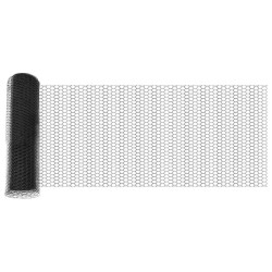 Clôture hexagonale grise 0.6x10 m en acier 