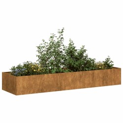 Jardinière rouillé 280x80x40 cm acier inoxydable 