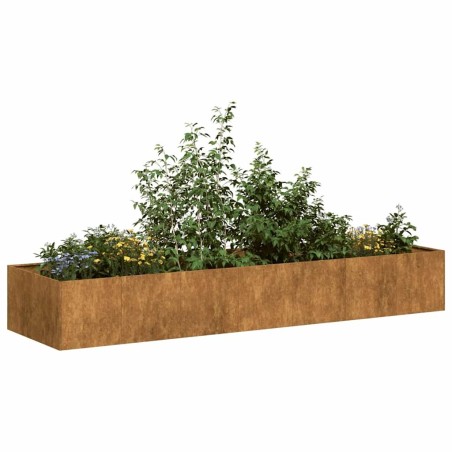 Jardinière rouillé 280x80x40 cm acier inoxydable 