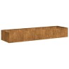 Jardinière rouillé 280x80x40 cm acier inoxydable 