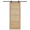 Porte Coulissante avec Quincaillerie 93x232 cm Bois Massif en Pin 