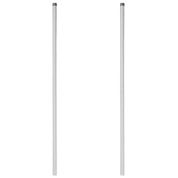 Poteaux de clôture 2 pcs Argent 180 cm Acier galvanisé 