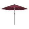 Tissu de remplacement pour parasol d'extérieur Bordeaux 300 cm 