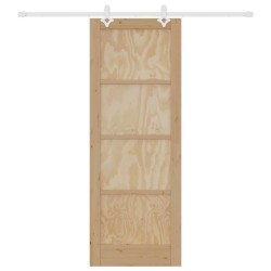 Porte coulissante avec matériel inclus 78x211 cm Bois massif de pin 