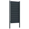 Portail de clôture PVC et acier 100x204 cm Anthracite  