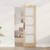 Jeu de porte coulissante avec quincaillerie 61x198,5 cm en bois massif de pin 