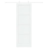 Porte coulissante avec kit de quincaillerie blanche 73,5 x 211 cm en bois massif de pin 