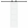 Porte Coulissante avec Kit de Quincaillerie Blanche 61x198,5 cm en Bois Massif de Pin 