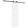 Porte Coulissante avec Kit de Quincaillerie Blanche 61x198,5 cm en Bois Massif de Pin 