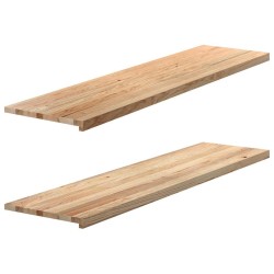 Appuis de fenêtre 2 pcs non traité 160x40x2cm bois chêne massif 