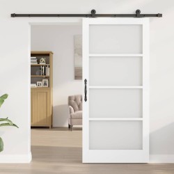 Porte coulissante avec quincaillerie 'ORKDAL'blanche 93x202 cm 