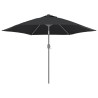 Tissu de remplacement pour parasol d'extérieur Noir 300 cm 