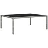 Table à manger d'extérieur Gris 200x150x74 cm Résine tressée 