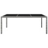 Table à manger d'extérieur Gris 200x150x74 cm Résine tressée 