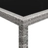 Table à manger d'extérieur Gris 200x150x74 cm Résine tressée 
