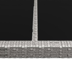 Table à manger d'extérieur Gris 200x150x74 cm Résine tressée 