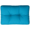 Coussin de palette bleu clair 60x40x12 cm tissu 