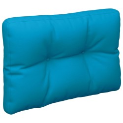 Coussin de palette bleu clair 60x40x12 cm tissu 