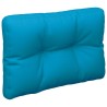 Coussin de palette bleu clair 60x40x12 cm tissu 