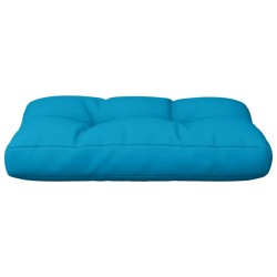 Coussin de palette bleu clair 60x40x12 cm tissu 