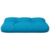 Coussin de palette bleu clair 60x40x12 cm tissu 