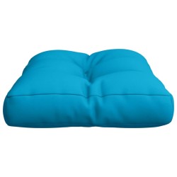 Coussin de palette bleu clair 60x40x12 cm tissu 
