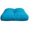 Coussin de palette bleu clair 60x40x12 cm tissu 