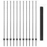 Ensemble de clôtures de jardin Lot de 2 Gris Métal 25 x 1,5 m 