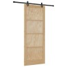 Porte Coulissante avec Kit de Quincaillerie 93x232 cm Bois Massif Pin 