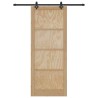 Porte Coulissante avec Kit de Quincaillerie 93x232 cm Bois Massif Pin 