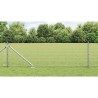 Clôture en fil soudé avec 13 piquets d'ancrage 0.6x25 m Acier galvanisé 