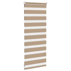 Store zèbre marron sable largeur du tissu 60,9 cm polyester 