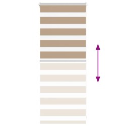 Store zèbre marron sable largeur du tissu 60,9 cm polyester 