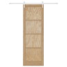 Porte coulissante avec kit de matériel 78x232 cm en bois massif de pin 